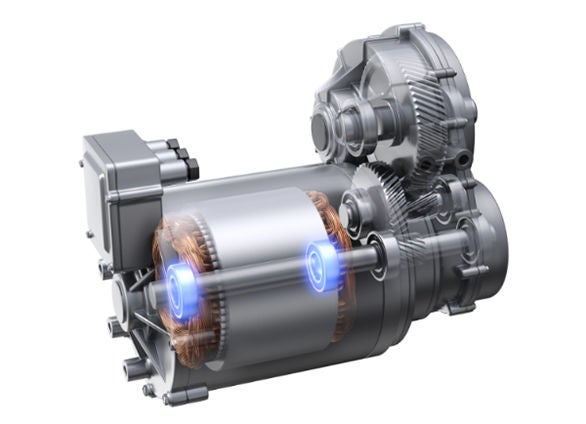 Example bearing placement in EV motor