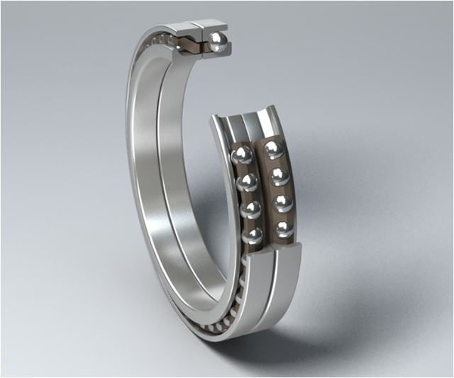 高剛性薄肉アンギュラ玉軸受