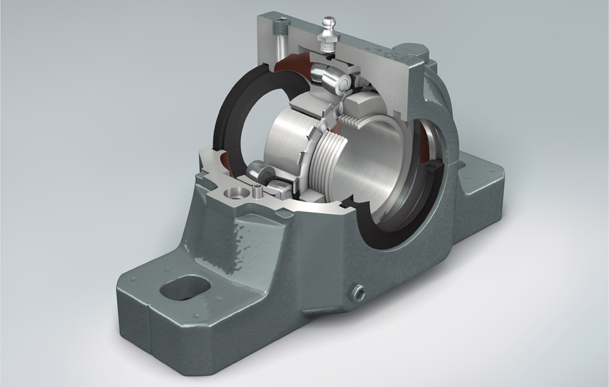 NSK plummer blocks with high-capacity spherical roller bearings and labyrinth seals 